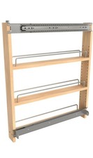 Rev-A-Shelf 448-BSKS-3C Wood Classics 3"W Base Cabinet Pull Out - Maple