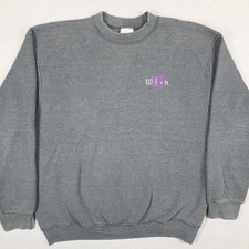 Vintage Wilson Sweatshirt Mens Large Gray Embroidery Submark Logo 90's Heavy USA