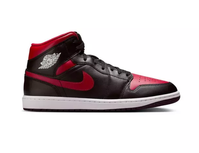 Nike Air Jordan 1 Mid Bred Twist Black Red DQ8426-067 Men's Multi