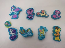 My Little Pony Seapony Collection Lot Of 9 Window Clings Bathtub Toy Suction Cup