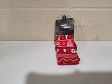Nike Elite Dri-FIT Holiday Crew Socks Red Women s 4-6/Youth 3Y-5Y New With Tags
