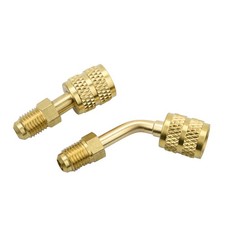 R410A Adapter 5/16 to 1/4 SAE Flare Brass for Mini Split Air Conditioner Pump
