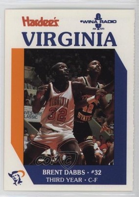 1988-89 Hardee's Virginia Cavaliers Brent Dabbs 0q3
