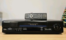 Panasonic 4 Head Blue Line VCR Player PV-V4601 W/ Original Light Tower Remote