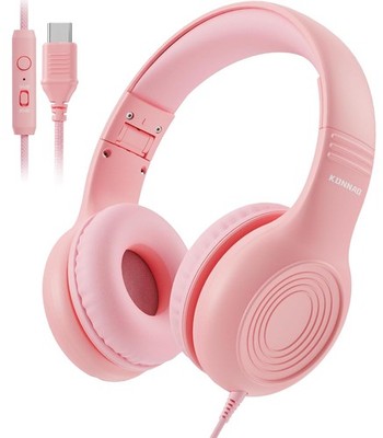 Upgrade USB Type C Kids Headphones, Wired Headphones for Kids with Microphone...