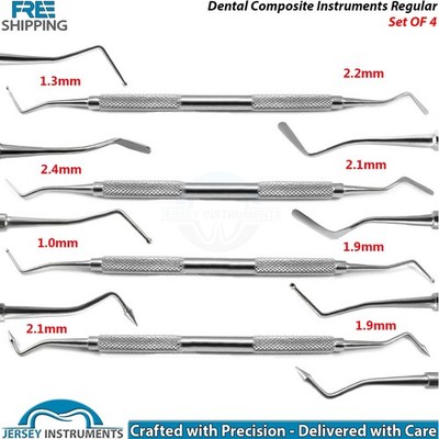 Dental Composite Amalgam Filling Instruments Set of 4 Restorative Dentist Tools