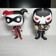 Lote Funko Pop Harley Quinn #156 & Bane #218 DC Heroes figuras de vinilo animadas fuera de caja