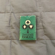 Challenge Bridge Playing Cards. Green Box Deck.
