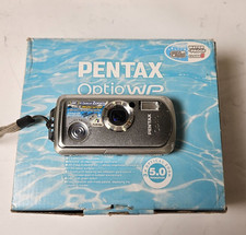 Pentax Optio WP Silver Digital Camera 5.0MP 3x Optical Zoom Waterproof WORKING
