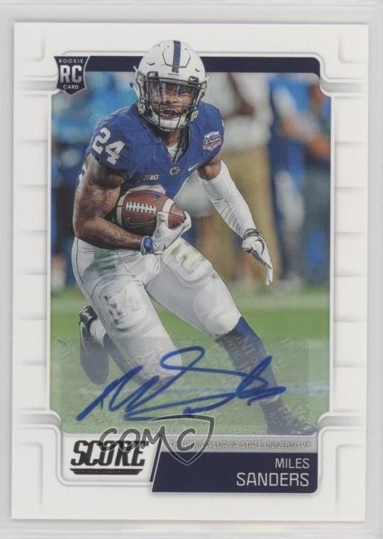 2019 Score Rookies Signatures Miles Sanders #346 Rookie Auto RC 0r5n