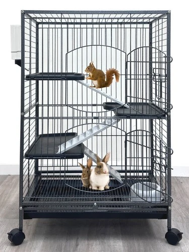 4-Floors Sturdy Metal Ferrets Large Rats Chinchilla Rabbit Squirrel On Wheels deal from eBay