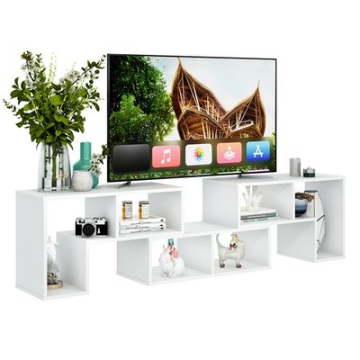 3 Pcs TV Stand for TV's up To 65'' Console Entertainment Center Bookcase Shelves