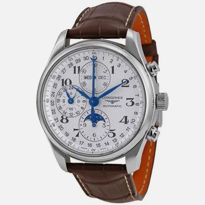 LONGINES MASTER COLLECTION CHRONO MOONPHASE Brown Leather Band L2.773.4.78.3