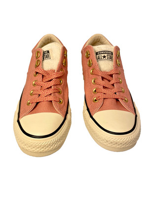 Converse Chuck Taylor Low Top Pink Madison OX Sz 8 Womens Casual Fuzzy Tongue
