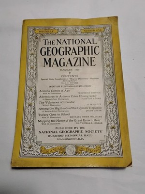 The National Geographic Magazine January 1929 English Illustrated Vol LV No 1
