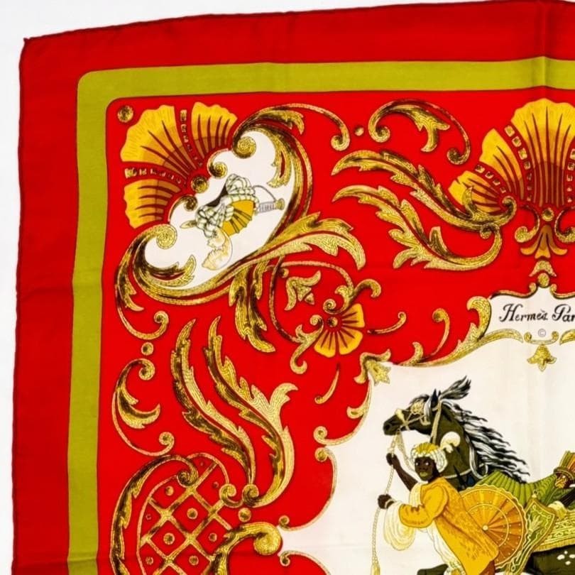 ✨SomaLi / そまり エルメス カレ90 CHEVAL TURC HERMES Silk Scarf Cheval Turc Carre 90 Christiane Vauzelles | eBay