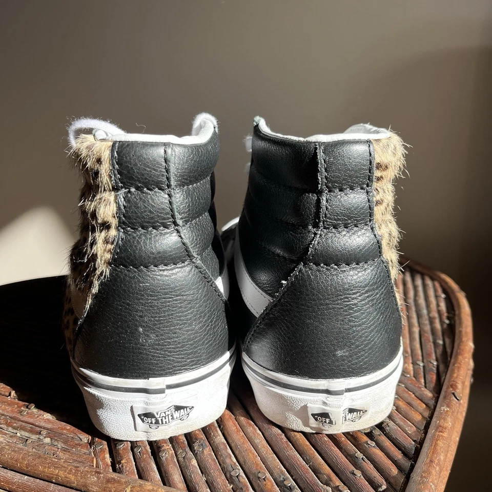 Zapatos altos Vans de cuero guepardo imitación piel M 9/W 10.5 Edgy Punk Grunge Skater Foto 4 de 4