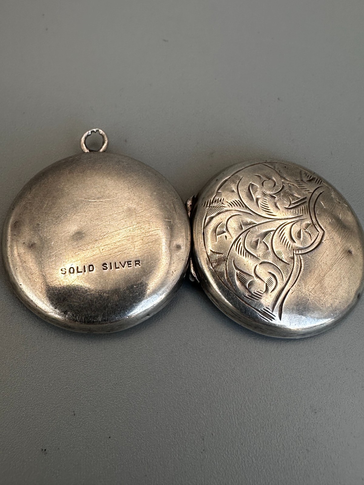 Antique Solid Sterling Silver Locket Pendant - image 5