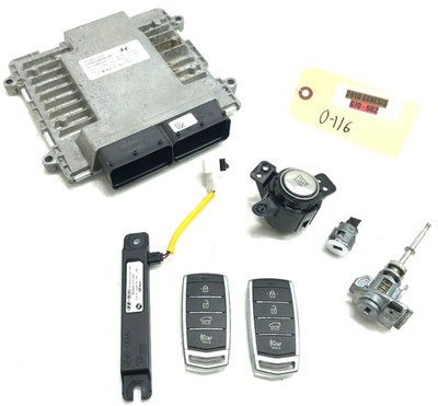 2019-2021 GENESIS G70 ENGINE CONTROL MODULE ECM ECU W/ KEY & DOOR LOCK OEM.