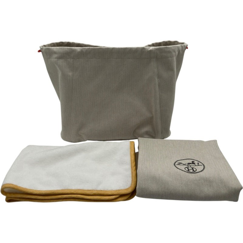 HERMES Mother's Bag Animaux Nattes Gray Cotton Tote #OKB2069 image 8