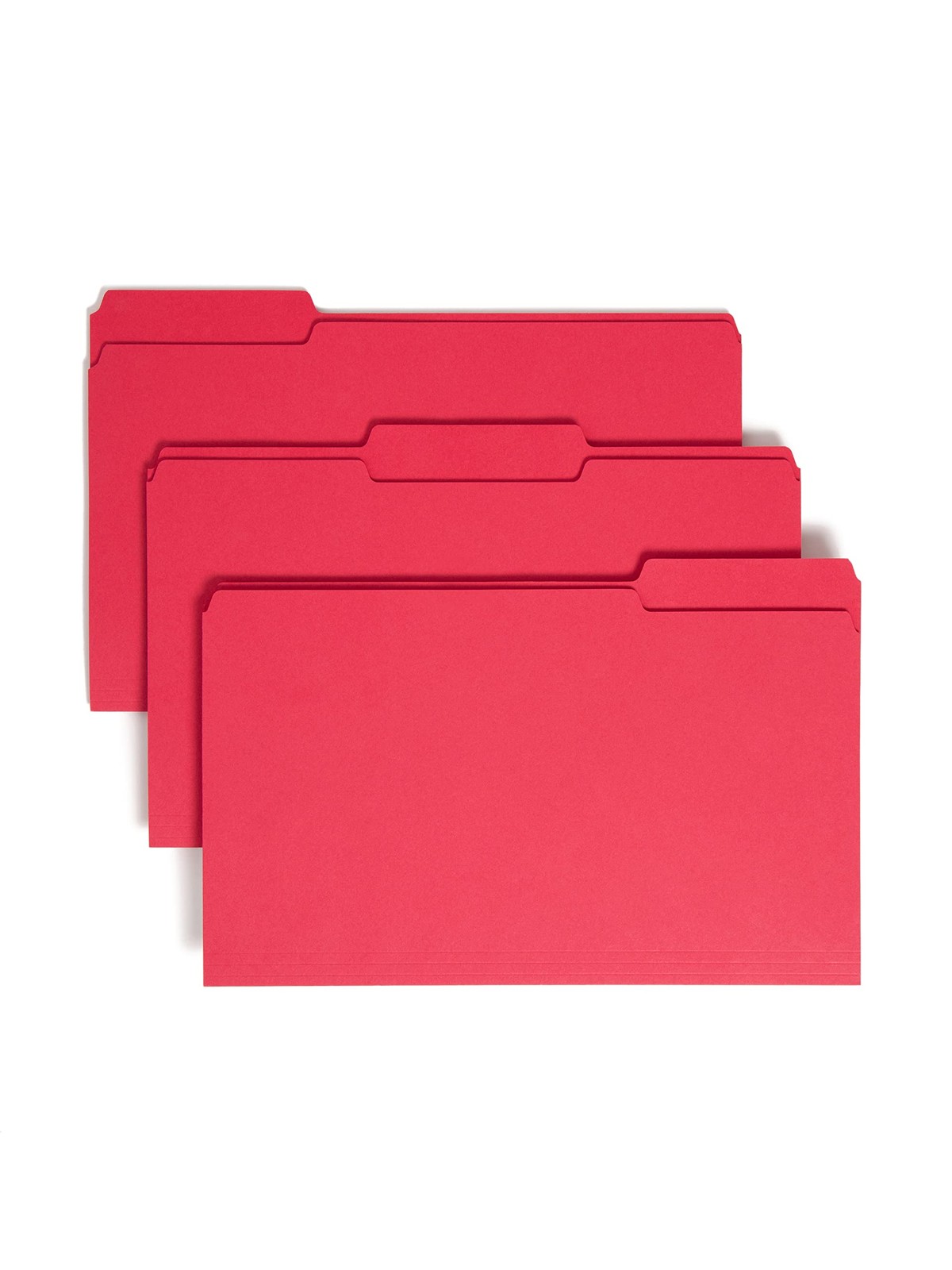 Colored File Folder 1/3-Cut Tab Legal Size Red 100 per Box 17743