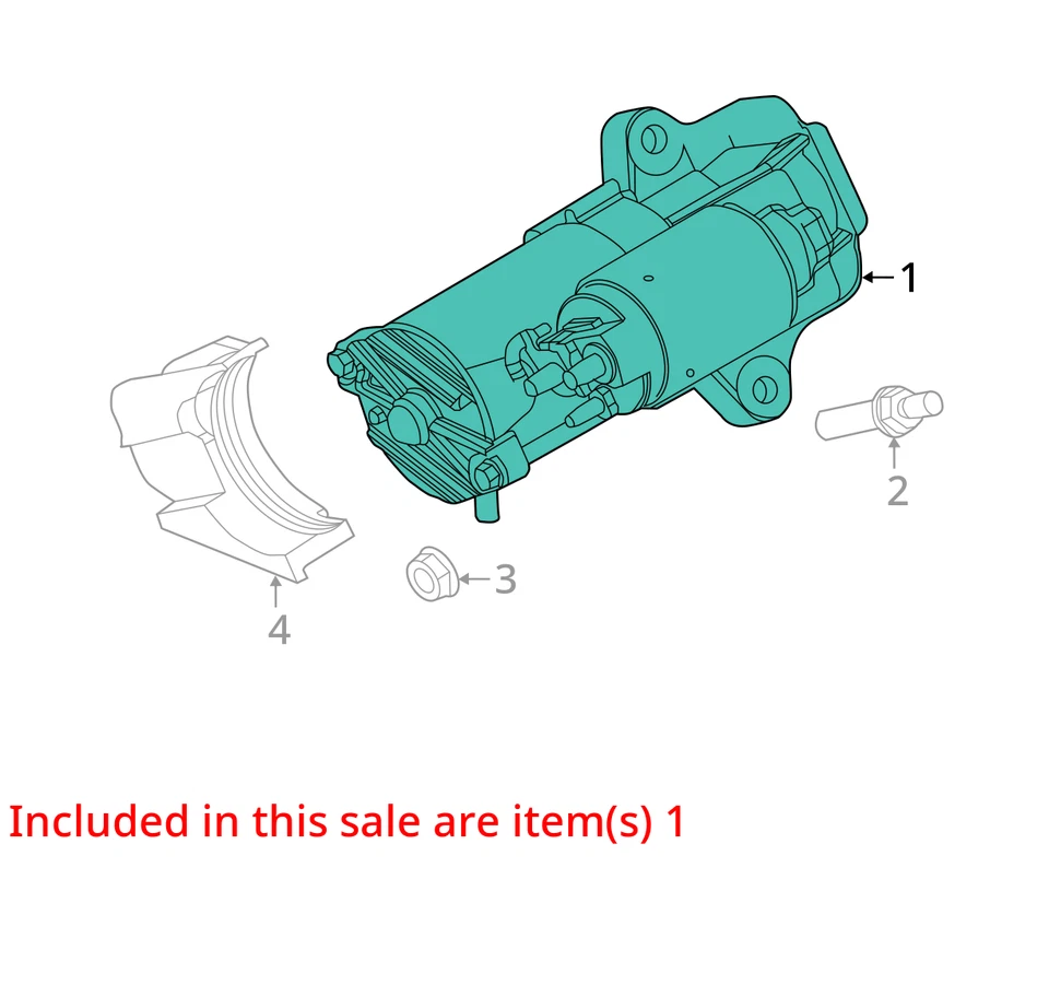 2017 Ford Explorer Starter Motor OEM 82K Miles - LKQ438621720 - Image 4 of 4