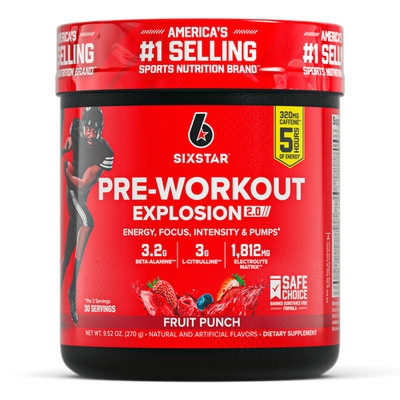 Pre-Workout Powder Explosion 2.0 Electrolyte Matrix, Fruit Punch, 9.52 oz
