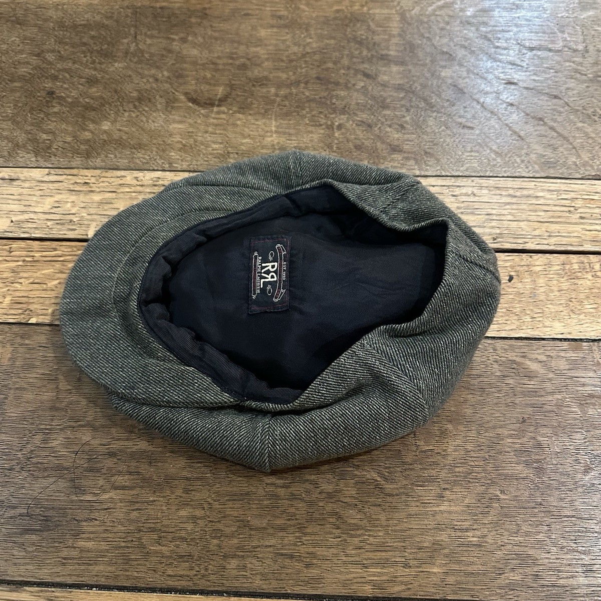 RRL Double RL Ralph Lauren Newsboy Cap Men's Large Gray Wool Tweed