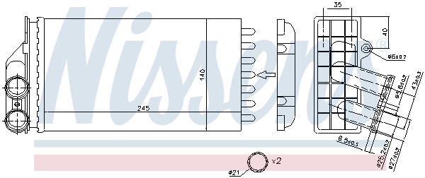 NISSENS-OE 71157 Heat Exchanger, interior heating for CITROËN,PEUGEOT - Image 14