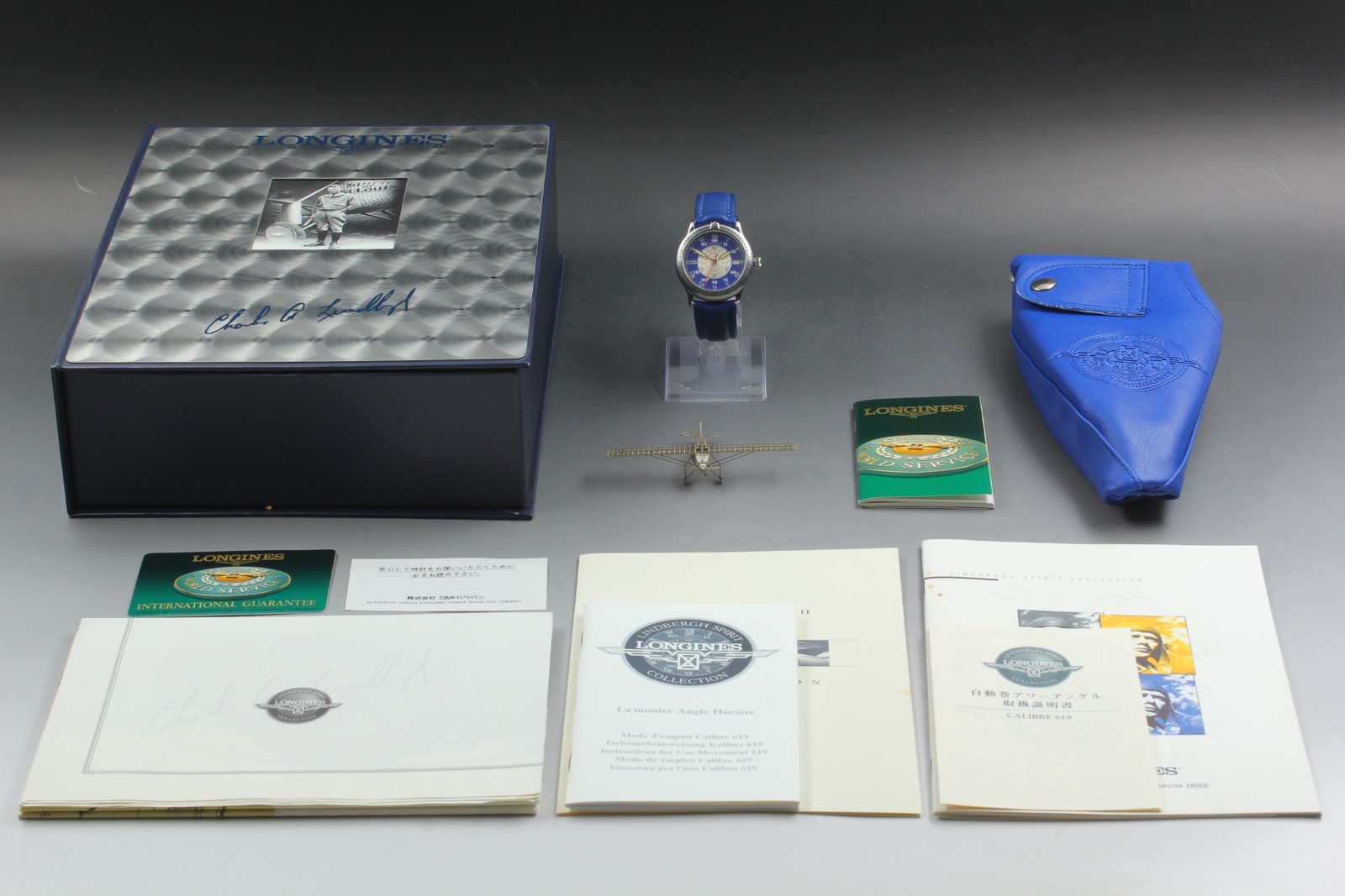⏯️Full Set [Near MINT] LONGINES Lindbergh Hour Angle L2.617.4 AT From JAPAN W760