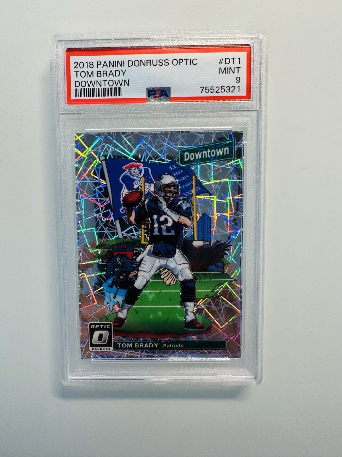 Tom Brady 2018 Donruss Optic Downtown #1 Psa 9 SSP Case Hits Patriots HOF