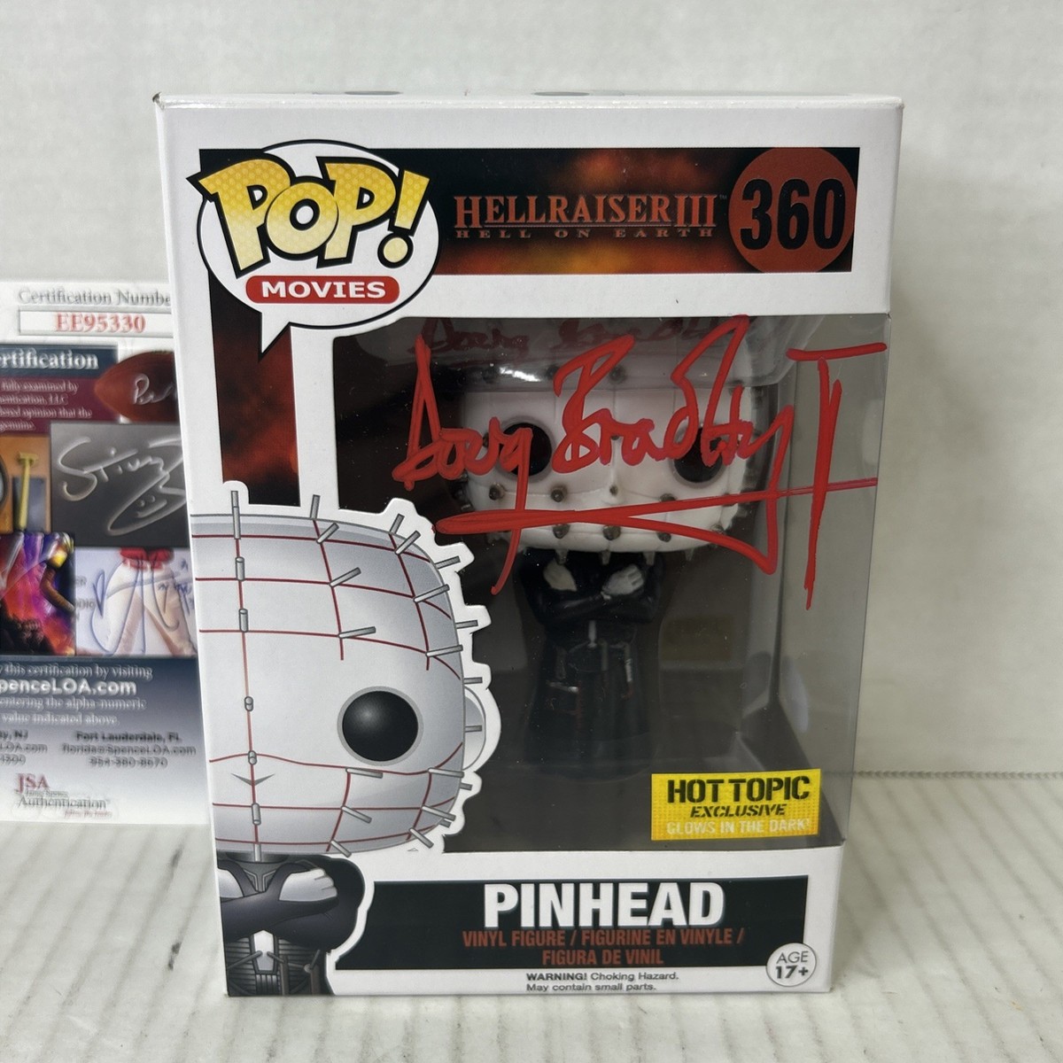 Doug Bradley Signed Funko Pop Pinhead #360 Hellraiser Autograph