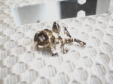 Massiver Sterling Silber Rosen Anhänger mit Diamant Akzent TIH#221