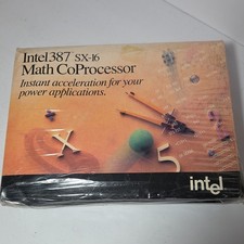 → View on eBay: 1991 Intel i387 DX Math Co-Processor 80387DX BOX387DX, Box, Disk & Paperwork 1991 Intel i387 DX Math Co-Processor 80387DX BOX387DX, Box, Disk & Paperwork
