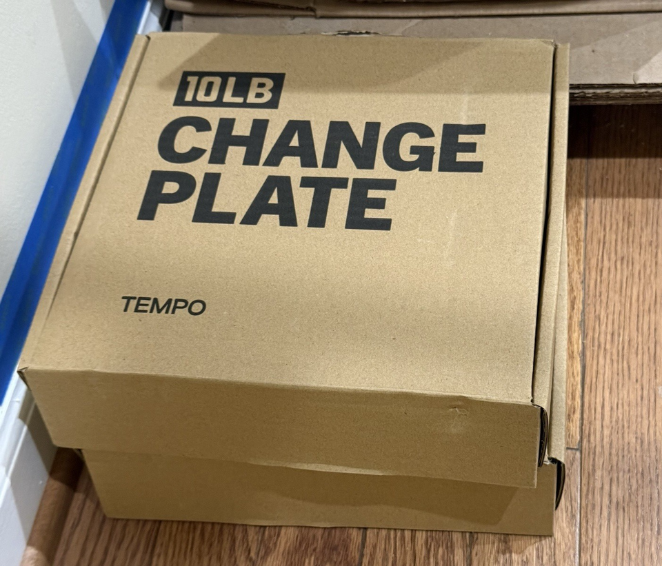 New Qty 2 TEMPO Olympic Change Plates (10lb each) Color Blue Exercise ...