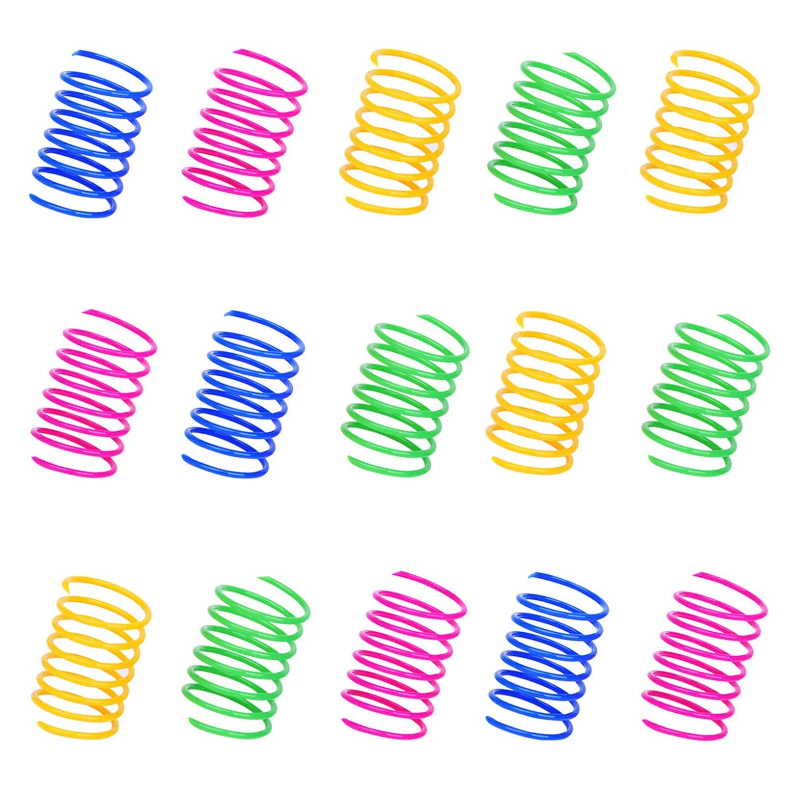 100 Pieces Cat Spring Toys for Cats, Wide Colorful Coil Springs Cat Spi...