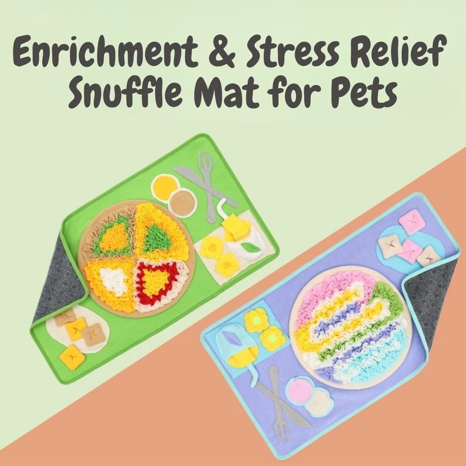 Dog and Cat Pizza Snuffle Mat, Toy for Enrichment, Nosework & Mental Stimulation - Image 2 of 4
