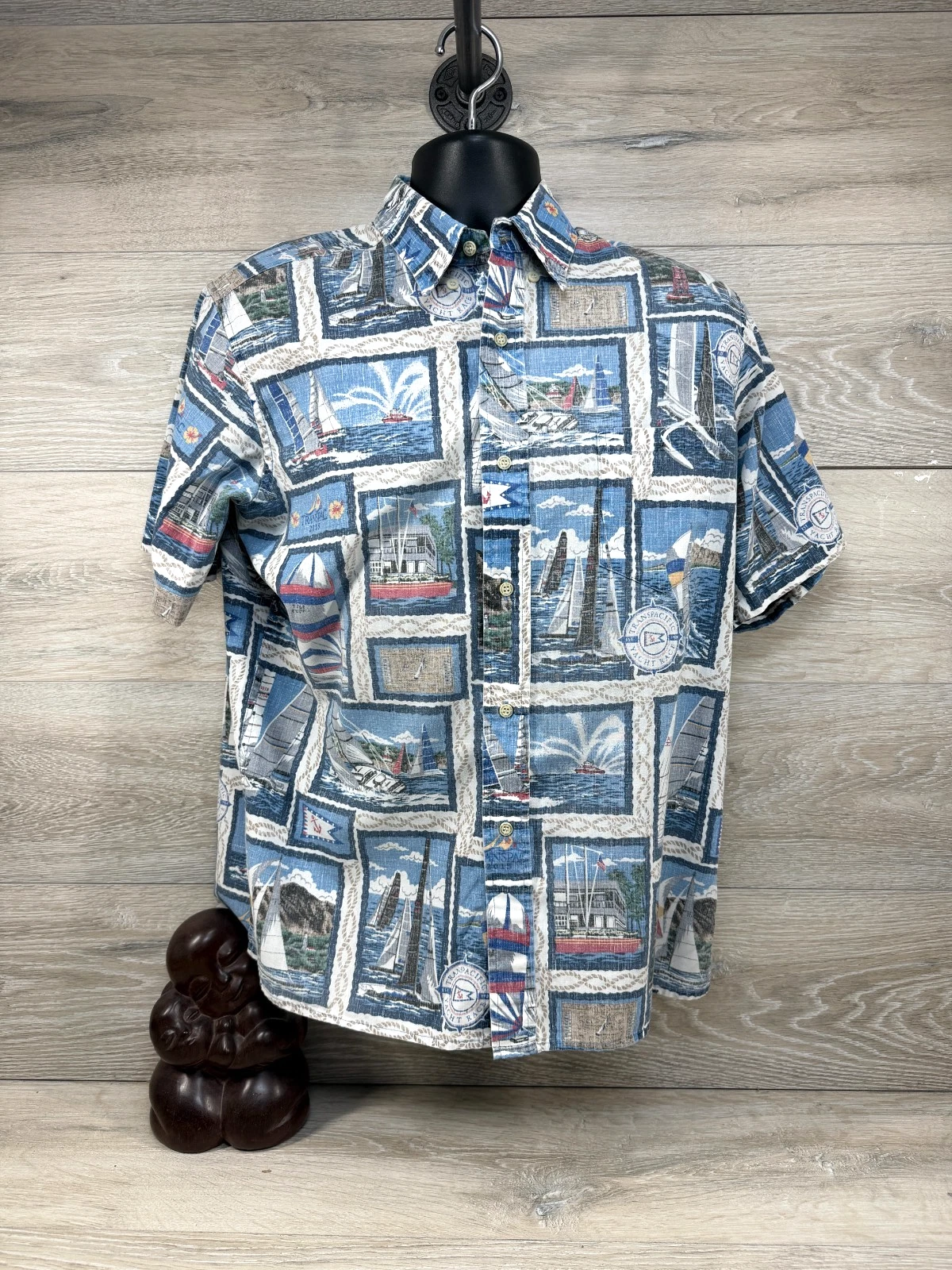 Reyn Spooner Mens Trans-Pacific Yacht Race 2015 Reverse Pattern Hawaiian Shirt M
Opens in a new wind