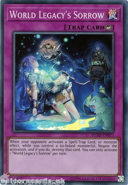 FLOD-EN073 World Legacy's Sorrow Super Rare UNL Edition Mint YuGiOh Card