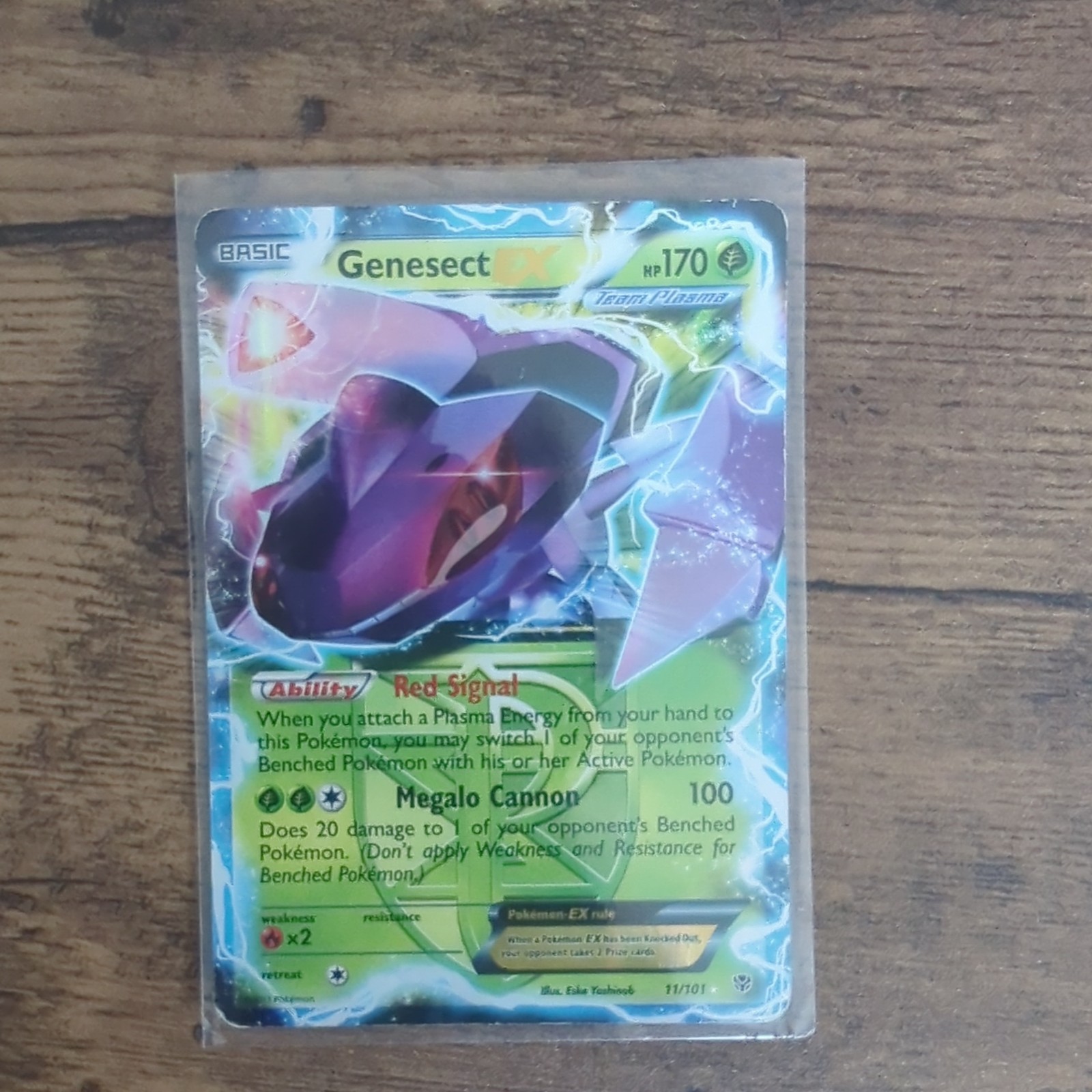 Pokémon Genesect EX TCG Team Plasma Holo Ultra Rare Card 11/101 Plasma Blast NM