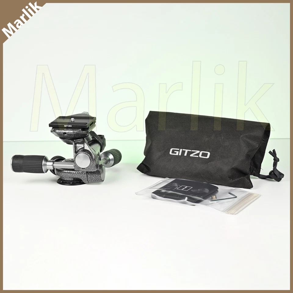 Gitzo 3-Way Fluid Head GHF3W for Tripod, Arca-Type Clamp & Plate, NEW with Pouch - Image 4 of 4
