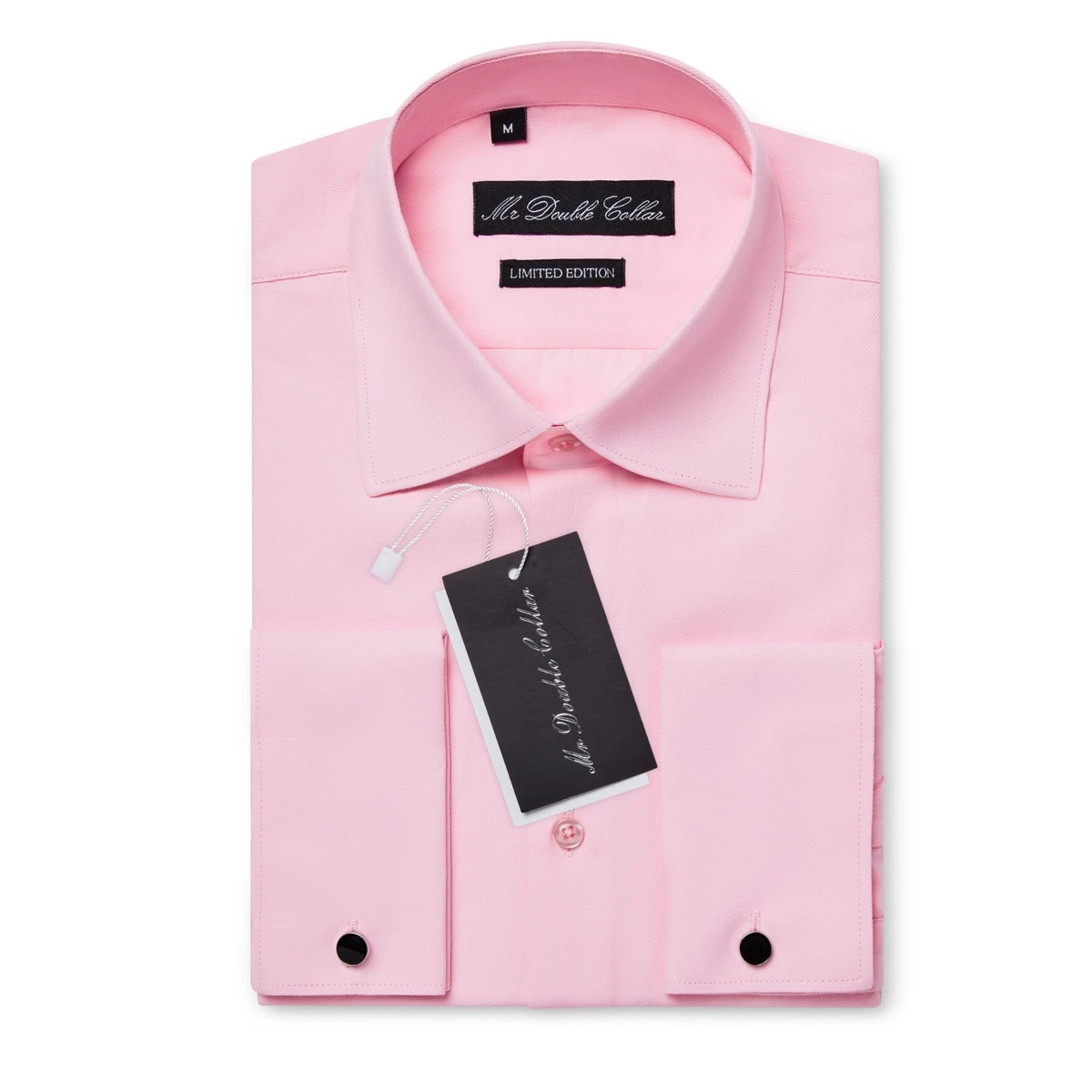 Chemise Homme Formelle Savoy Taylors Guild Rayée Bleu/rose - Col 16,5 - Manche Double - Occasion Très Bon état