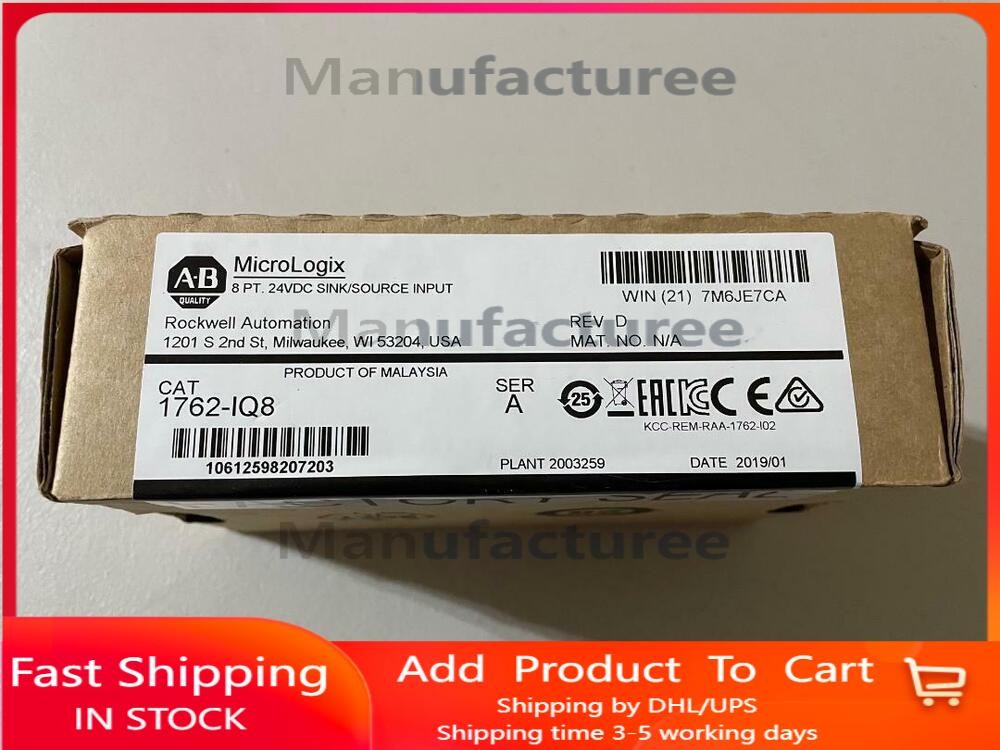 1 PCS NEW SEALED AB 1762-IQ8 /A MicroLogix 24VDC Input Module