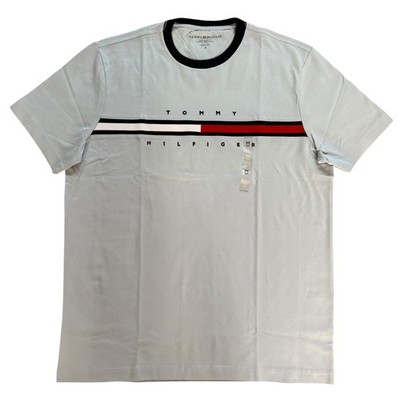 NWT Tommy Hilfiger Men's Regular Fit Cotton Signature Stripe Logo T-Shirt Tee