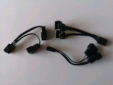 Image of 4 Pin PWM Fan Splitter Cable 1 to 2 Y Adapter PC Cooling 3 Pack