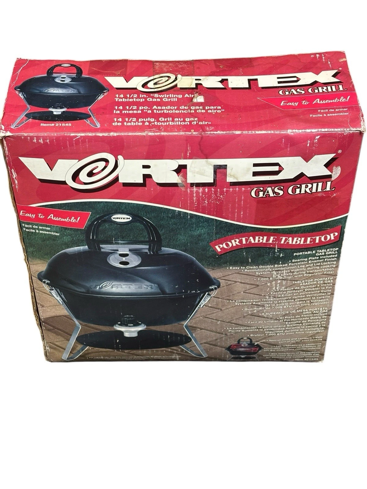 Vortex Portable Tabletop Gas Grill 14.5” Swirling Air New Open Box
Opens in a new window or tab