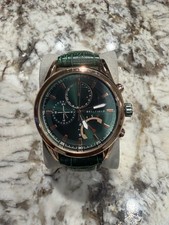 Bellfield BEL28A Men s Quartz Dress Watch Green Dial Leather Strap Gold Tone