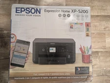 Epson Expression Home XP-5200 Wireless Color All-In-One Printer W. Ink Open Box 