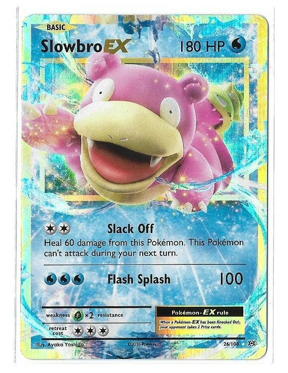 1x Slowbro-EX - 26/108 - Holo Rare ex NM-Mint Pokemon XY - Evolutions