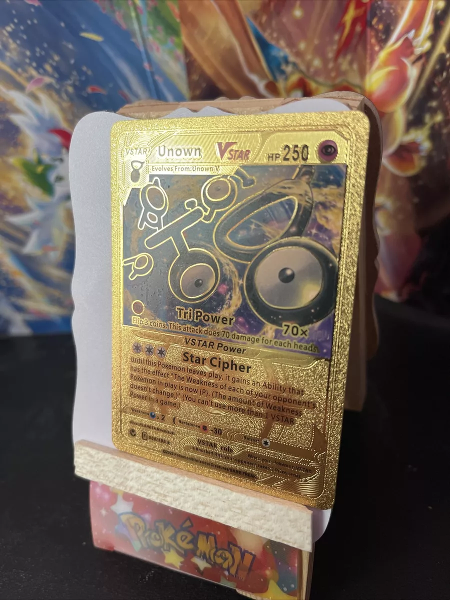 Unown VSTAR 066/195 Ultra Rare Gold Foil🔥Fan Art💥 NM